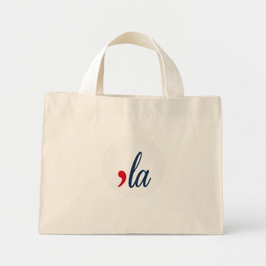 'la Kamala Harris. Mini Stoffbeutel (Vorne)