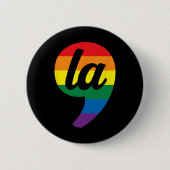 La Kamala Harris Pride Rainbow Button (Vorderseite)