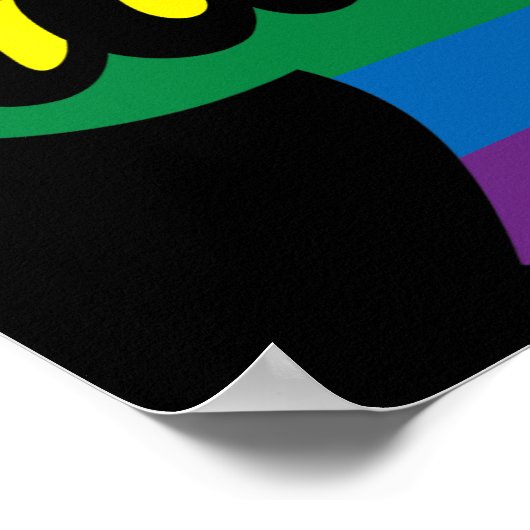 La Kamala Harris Pride Rainbow Poster (Ecke)