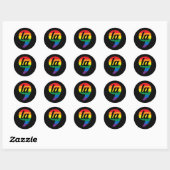 La Kamala Harris Pride Rainbow Runder Aufkleber (Blatt)