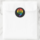 La Kamala Harris Pride Rainbow Runder Aufkleber (Tasche)