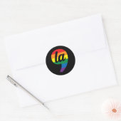 La Kamala Harris Pride Rainbow Runder Aufkleber (Umschlag)