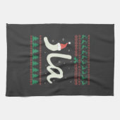 La Kamala Harris Ugly Christmas Sweater-Wahl Geschirrtuch (Horizontal)