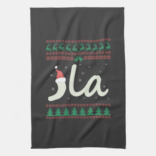 La Kamala Harris Ugly Christmas Sweater-Wahl Geschirrtuch (Vertikal)