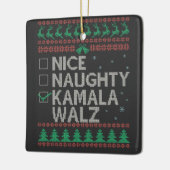 La Kamala Harris Ugly Christmas Sweater-Wahl Keramikornament (Links)