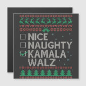 La Kamala Harris Ugly Christmas Sweater-Wahl Magnetkarte (Vorne/Hinten)