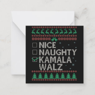 La Kamala Harris Ugly Christmas Sweater-Wahl Mitteilungskarte