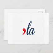 'la Kamala Harris. Weiß Postkarte (Vorne/Hinten)