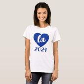 ,la KAMALA heart 2024 blue script text T-Shirt (Vorne ganz)
