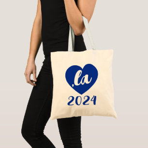,la KAMALA Herz 2024 blauer Schrifttext  Tragetasche