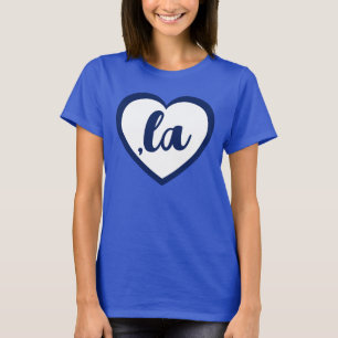 ,la KAMALA Herz blau Demokrat Text T-Shirt