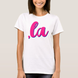 la Kamala Komma in heißrosa Text mit Schatten T-Shirt