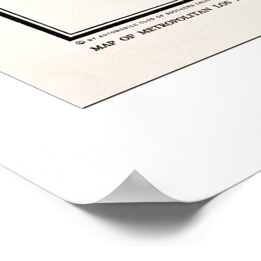 LA Karte 1925 Poster (Ecke)