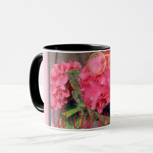 "La konkurrieren en-Rose " Tasse (Vorderseite Links)