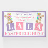 La La Easter Bunny Egg Hunt Banner (Horizontal)