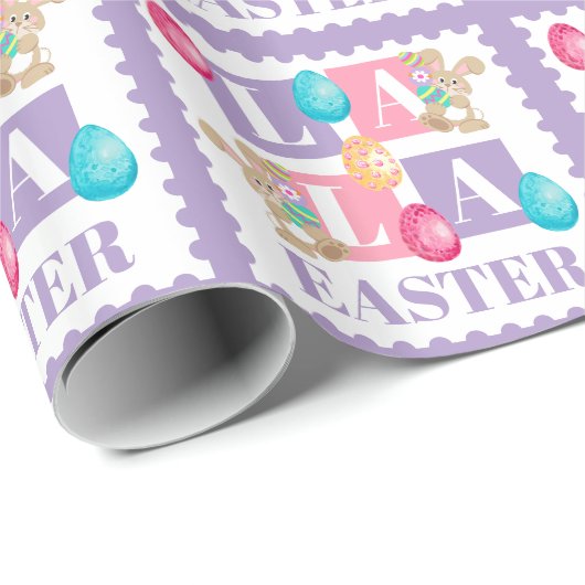 La La Easter Bunny Egg Hunt Geschenkpapier (Rolleneckpunkt)