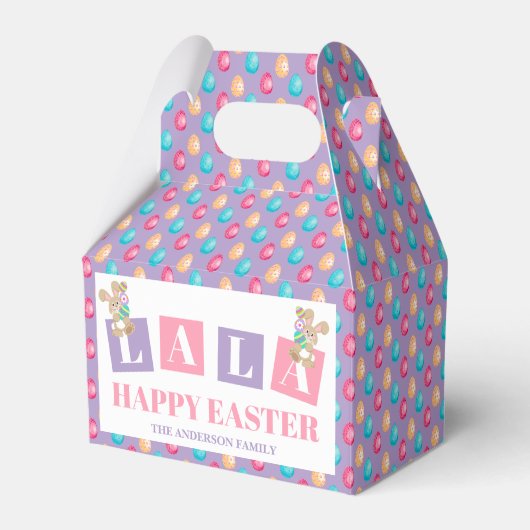 La La Easter Bunny Egg Hunt Party Favor Boxes Geschenkschachtel (Vorderseite)