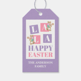 La La Easter Bunny Gift Tags Geschenkanhänger