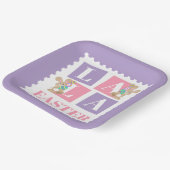La La Easter Bunny Party Plates Pappteller (Gewinkelt)