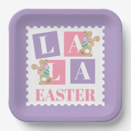 La La Easter Bunny Party Plates Pappteller