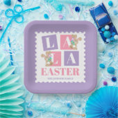 La La Easter Bunny Pastel Party Plates Pappteller (Party)