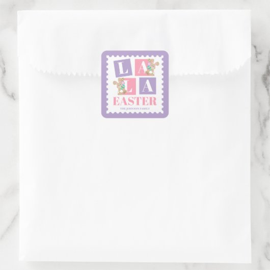 La La Easter Bunny Pastel Sticker (Tasche)