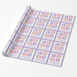 La La Easter Bunny Pastel Wrapping Paper Geschenkpapier
