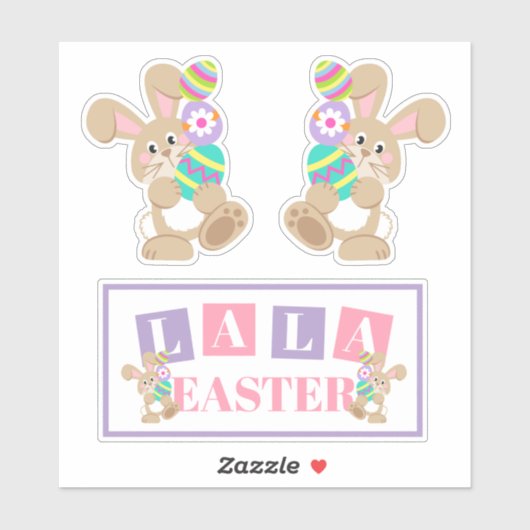 La La Easter Bunny Sticker Sheet (Blatt)