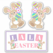 La La Easter Bunny Sticker Sheet (Vorderseite)