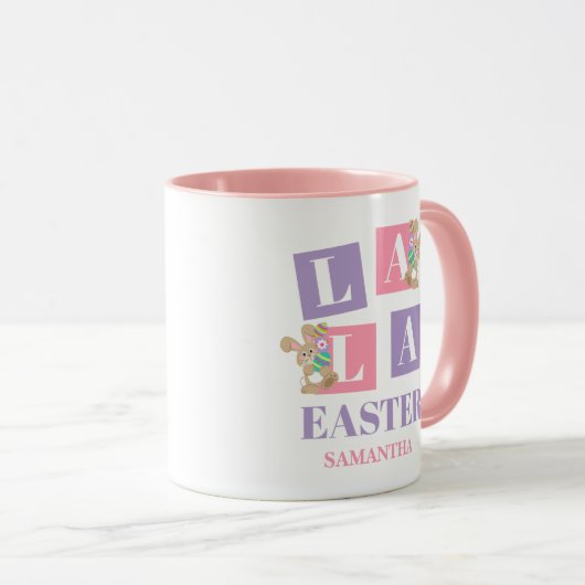 La La Easter Cute Spring Bunny Mug Tasse (VorderseiteRechts)
