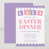 La La Easter Dinner Invitation Einladung (Vorne/Hinten)