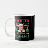 La La La Donald Trump Potus 47 Ugly Christmas 1 Kaffeetasse (Links)