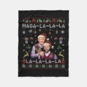 La La La Donald Trump Potus 47 Ugly Christmas Swea Fleecedecke (Vorderseite)
