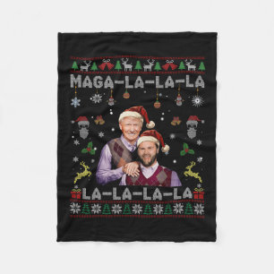 La La La Donald Trump Potus 47 Ugly Christmas Swea Fleecedecke