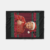 La La La Donald Trump Potus 47 Ugly Christmas Swea Fleecedecke (Vorderseite (Horizontal))