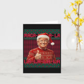 La La La Donald Trump Potus 47 Ugly Christmas Swea Karte (Gelbe Blume)