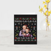 La La La Donald Trump Potus 47 Ugly Christmas Swea Karte (Gelbe Blume)