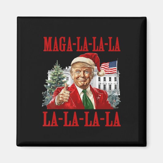 La La La Donald Trump Potus 47 Ugly Christmas Swea Magnet (Vorne)
