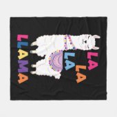 La La La La Llama - Funny Sing Llama Fleecedecke (Vorderseite (Horizontal))