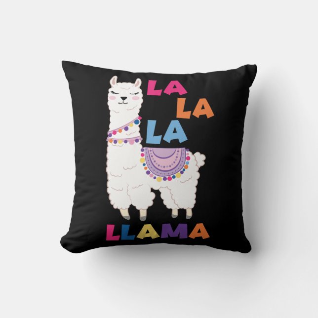 La La La La Llama - Funny Sing Llama Kissen (Vorderseite)