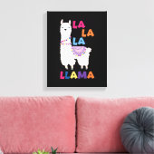 La La La La Llama - Funny Sing Llama Leinwanddruck (Insitu (Wohnzimmer))