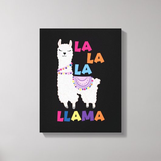 La La La La Llama - Funny Sing Llama Leinwanddruck (Vorderseite)