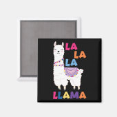 La La La La Llama - Funny Sing Llama Magnet (Vorderseite/Rückseite)