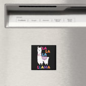 La La La La Llama - Funny Sing Llama Magnet (In Situ (Geschirrspüler))