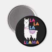La La La La Llama - Funny Sing Llama Magnet (Vorderseite/Rückseite)