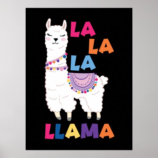 La La La La Llama - Funny Sing Llama Poster (Vorne)