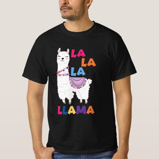 La La La La Llama - Funny Sing Llama T-Shirt (Vorderseite)