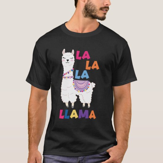 La La La La Llama - Funny Sing Llama T-Shirt (Vorderseite)