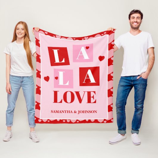 La La Love Valentine’s Day Fleecedecke (Beispiel)