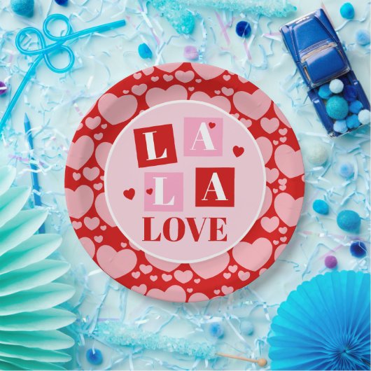 La La Love Valentine’s Day Pappteller (Party)